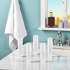 Nlinlin 5 Pcs White 1 oz Travel Bottles Empty Refillable