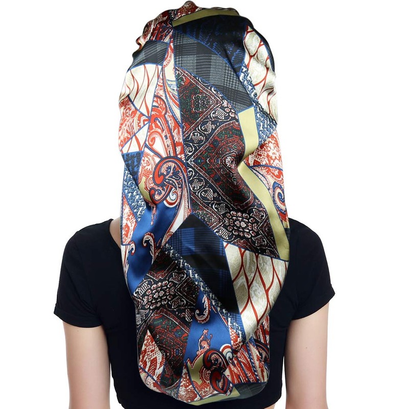 Alnorm Long Satin Bonnet Sleep Cap - Double Layer Soft