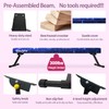 Sealoha 8ft Ultrasimple Adjustable&Foldable Balance Beam,High-Low Floor Beam Suede Gymnastics