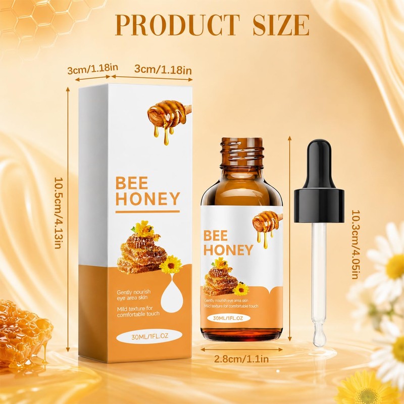 2Pcs Honey Under Eye Serum, Hydrating Eye Essence with Honey