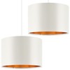 Weewooday 2 Pack Beige Lampshade for Ceiling 12" Modern Golden