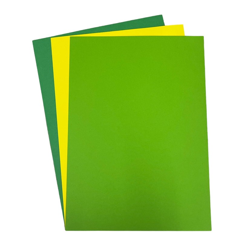 DJP Assorted Yellow & Green Coloured A4 160 GSM Card