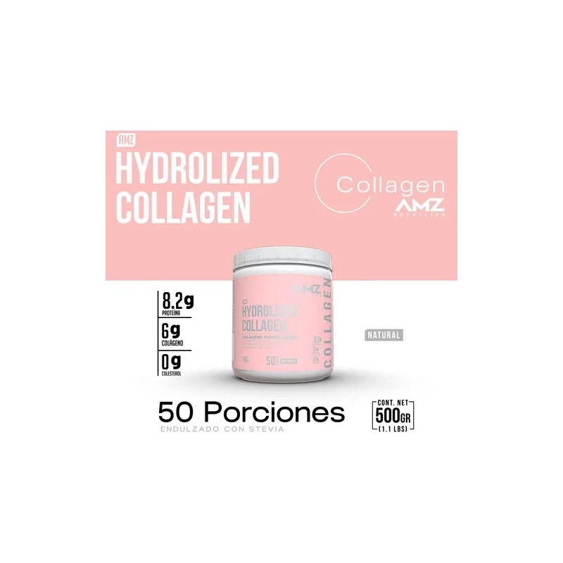 Amz Colageno Hidrolizado Con Vitamina C 500g 50 Serv