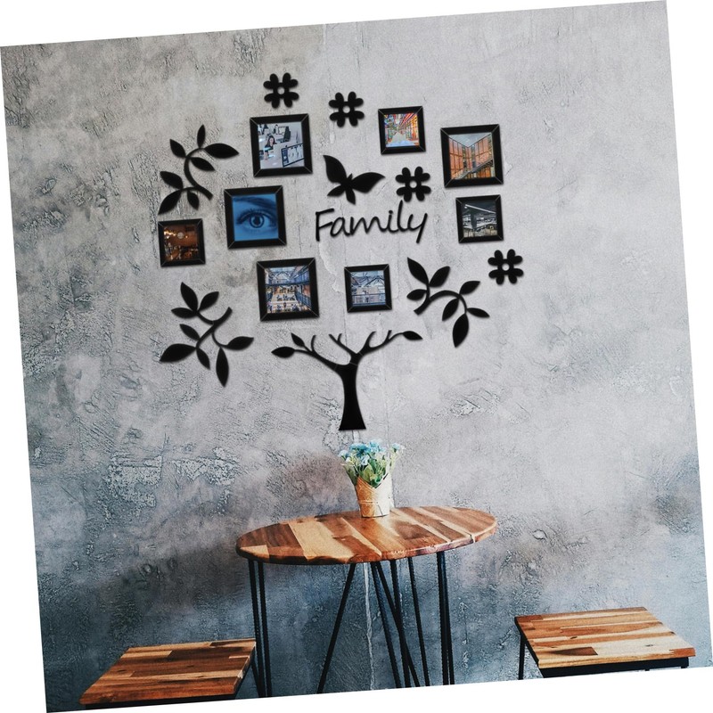 Tofficu 1Set Creative Picture Frame Tree Wall Sticker Stylish Living