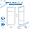 COLORPAPA 10"x23" 2 Pack Shed Transom Windows, White