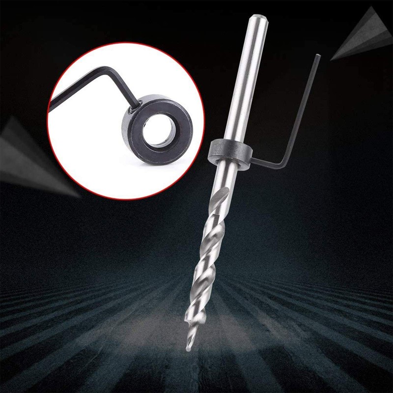 SETROVIC 3/8 Inch Pocket Hole Drill Bit with Depth Stop