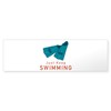 CafePress Just Keep Swimming Bumper Sticker 10"x3" Rectangle Bumper Sticker