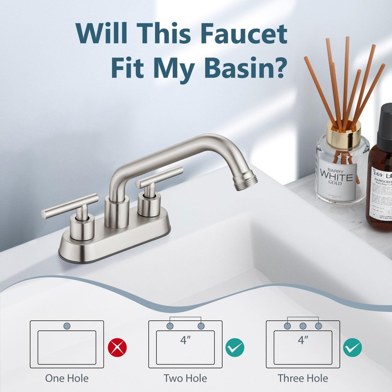 Aolemi Utility Sink Faucet 4 Inch Centerset, Laundry Sink Faucets