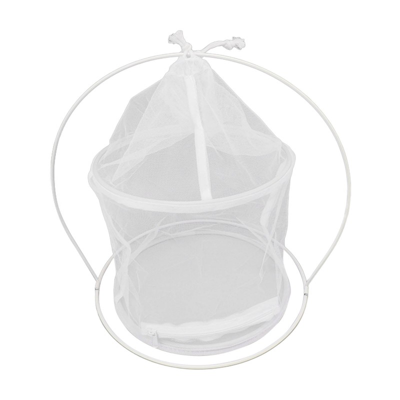 Cylindrical Iron Frame Hanging Cage Butterfly Habitat Cage Ornamental Outdoor
