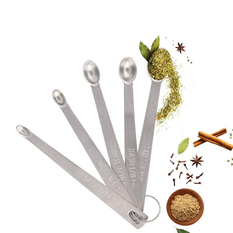 Kesheng Mini Stainless Steel Measuring Spoons Set of 5