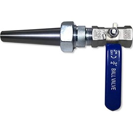 Large Carbide Sandblaster Nozzle Assembly: C-C1 (1/8 inch ID) Nozzle Tip, Steel Ball Valve & Holder- Professional Abrasive Blasting Nozzle