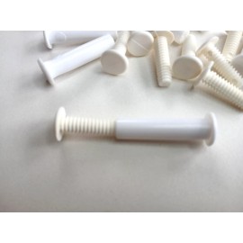 Unbranded/Generic 15 sets White Plastic 1" Snap-Lock Screw Binding Posts - Chicago Binder Screws