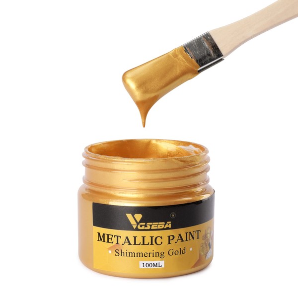 Acrylic Paint Metallic Gold, Non Toxic, Non Fading, 100ml Gold