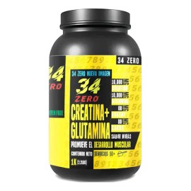 Creatina  Glutamina 34 Zero 1 Kg 50 Servicios                                                                                                         