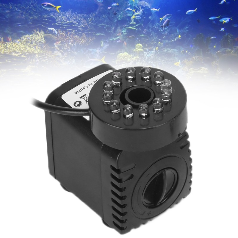 Submersible Fountain Pump With LED Light Water Pump Light for