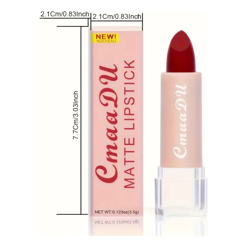 Cmaadu 1 Pieza Labial Mate Hidratante Fácil De Aplicar