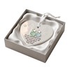 3D Sea Glass Figures Ceramic Heart Ornament, Best Friend Birthday