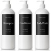 MOIIKKO Refillable Shampoo and Conditioner Dispenser Bottles 900ml Set of