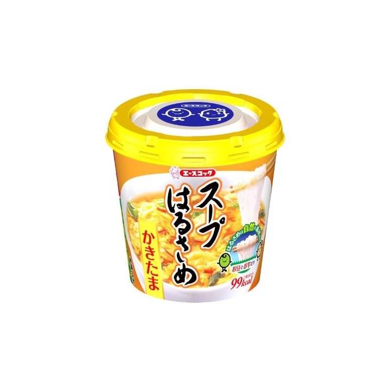 Acecock Soup Harusame Kakitama, 6 Pieces x 3 Cases (Total