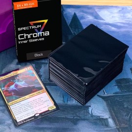 BCW 1 pack of 100 BCW Chroma Black Standard Sized Card Inner Sleeves