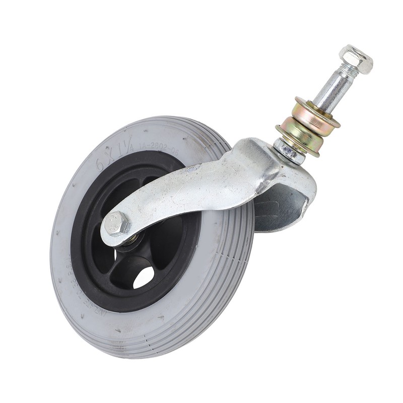 Wheelchair Replacement Wheel Grey 6 Inch PU Inflatable Universal Wheelchair