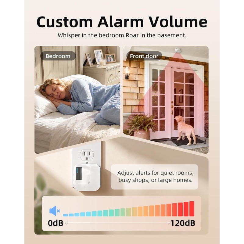 WiFi Motion Sensor Door Chime, Smart Motion Alert System with