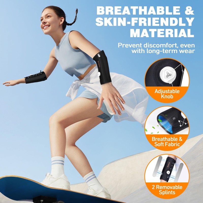 KTQUICK Adjustable Elbow Support with Rotary Knob, Elbow Bandages Men
