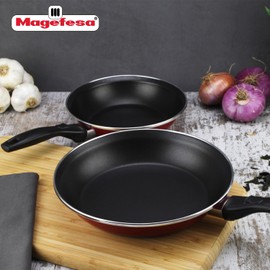MAGEFESA Coral 7.9-Inch Non-Stick Porcelain on Steel Frying Pan – Fast & Even Heating, Easy to Clean, Compatible with All Cooktops