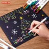 Shuttle Art メタリック マーカーペン 30色セット 大人の塗り絵付き カラーペン 水性 速乾 フォト