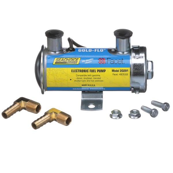 Seachoice Gold-Flo High Performance Electronic Fuel Pump Kit, 24 in. Lift, 5.5-4 PSI, 34 GPH