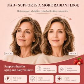 Suplemento líquido Healliance NAD de 1000 mg, cuenta con resveratrol de ribósido de nicotinamida con PQQ para un envejecimiento saludable dirigido y a