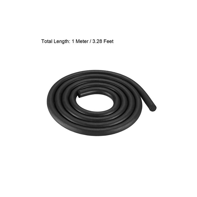 sourcing map Foam Rubber Seal Weather Strip 8mm Diameter 1