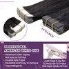 LaaVoo Tape-In Real Hair Extensions, Black, Ombre, Brown, Balayage, Caramel