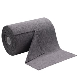 Greenfound Microfiber Cleaning Cloth Roll -80 Pack, 11.5x11.5, Tear Away Towels, Reusable and Washable Rags, Grey