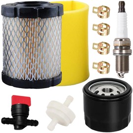 ZAMDOE 796032 591583 Air Filter Short Type 798911 Pre Filter 492932S Oil Filter for Briggs Stratton 5429K 21B807 21B902 9.0-12.5 hp replaces lawn tractor riding mower engines Parts with Spark Plug