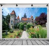 CORFOTO 5x3ft Fabric Hungary Bory Castle Photo Backdrop Castle Garden