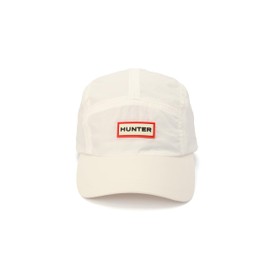 HUNTER Ripstop Baseball Hat, Nylon Cap with Brand Logo, Versatile Accessory, White