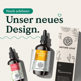 Nature Love NATURE LOVE® Bio Grapefruitextrakt - 1200mg Bioflavonoide / 100ml - Laborgeprüft und Bio zertifiziert - Grapefruit Extrakt aus Kern und Schale - Hochdosiert, vegan und in Deutschland produziert
