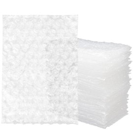LOLYSIC Pack of 200 Bubble Wrap Bags 10.2 x 15.2 cm Transparent Bubble Wrap Padded Film Bubble Envelopes Pop Film for Moving and Shipping Packaging