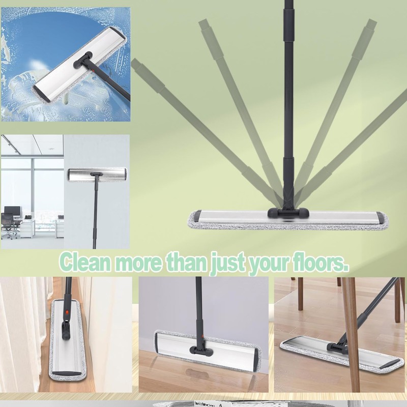 Microfiber Mop 18 in Large Flat Mops for Floor Cleaning