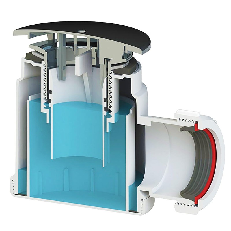 SPARES2GO Shower Trap for 90mm Tray Plug Hole 1.5" Drain
