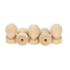PATIKIL 25mm Stamp Wood Round Handle, Wooden Knobs Stamp Mounts