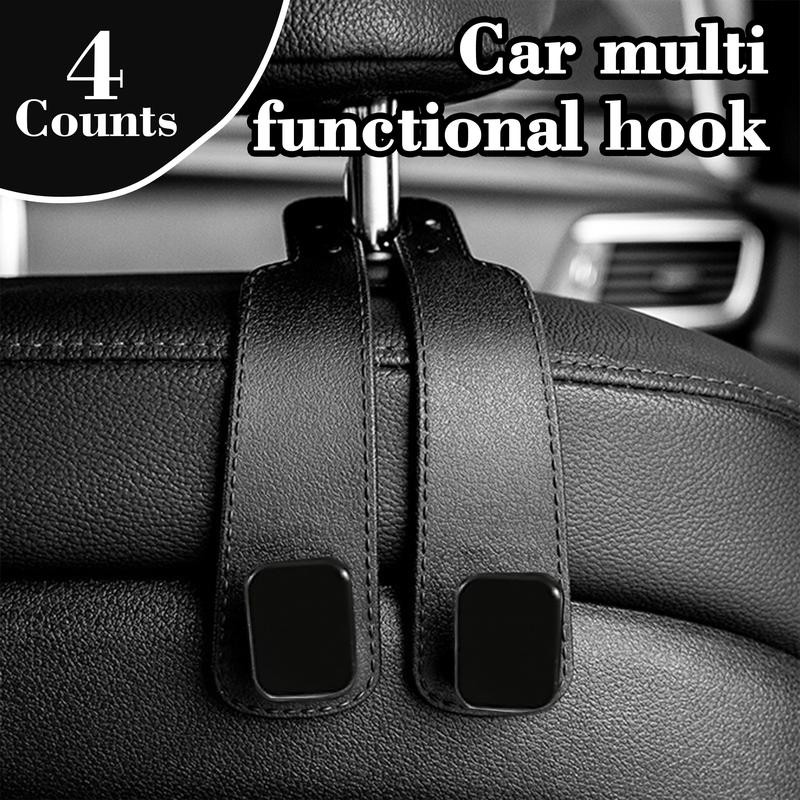 4 Counts Car Seat Headrest Hook, Improved Car Seat Back