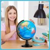 Amylove 13'' Illuminated World Globe with Stand 720°/360° Rotation Rewritable