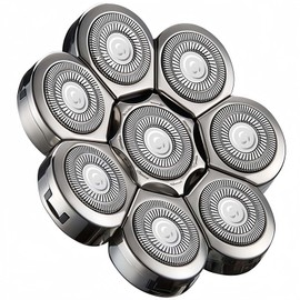 Shaver Heads Replacement - 8D Blade Replacement Heads for Men's, Shaver Head for Face and Head, Both Wet and Dry, Durable Smooth Shaving