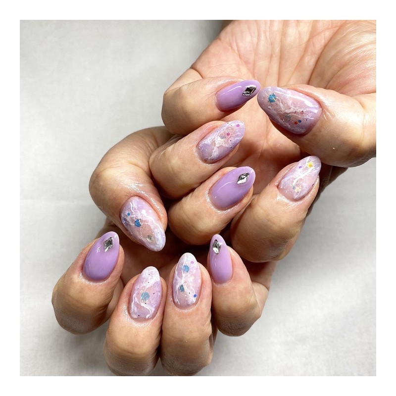 Berry Peri Marble Nail Tips - Ballerina / 베리페리 마블