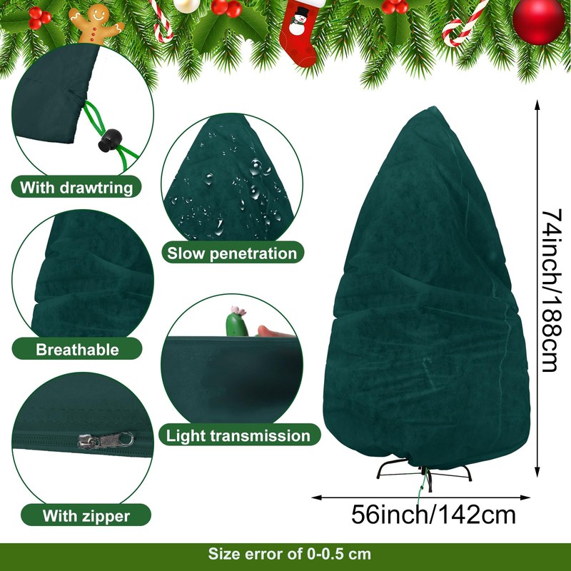 Christmas Tree Storage Bag Xmas Tree Cover Upright Tree Dust