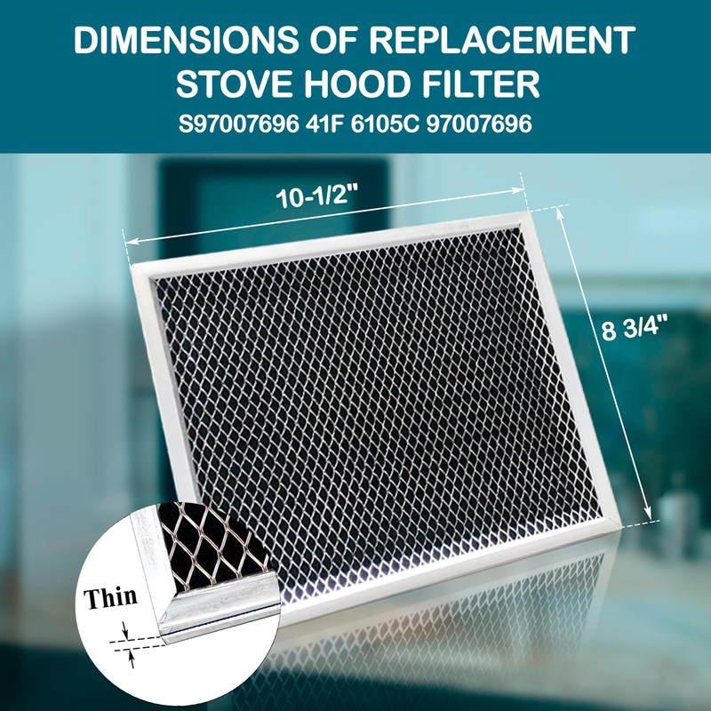 Range Hood Filter Replacement Compatible with Broan Nutone 41F 97007696