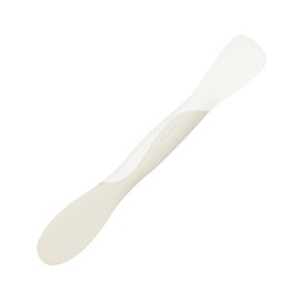 Tovolo Mini Scoop and Spread Tool for Kitchen Meal Prep Small Sandwich Spreader Spatula for Peanut Butter Jelly, Silicone BPA Free Dishwasher Safe Scooper Spreader, Cotton White and Ivory