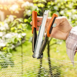 Windhager 06215 Fence Ring Pliers for C-Wire Rings, Fence Pliers, Pliers for Connecting Wire and Utility Braids in Fence Construction, Includes 50 Ring Clips, 2.5 x 9 x 18.5 cm